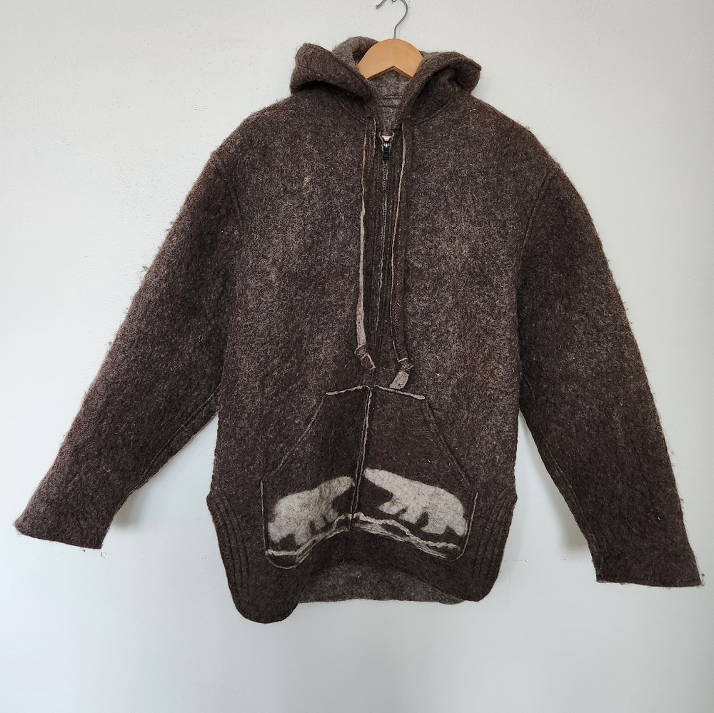 RARE Felted Wool Jacket Women's Large - Picture 2 of 11
